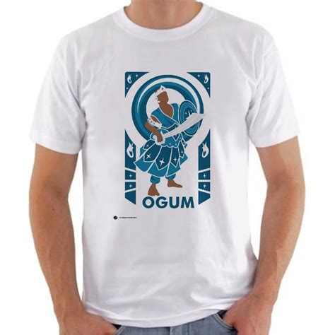 Camiseta Ogum Ogun Orixá Camisa Umbanda Candomblé B28 Shopee Brasil