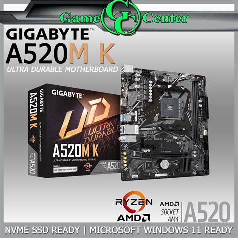 Gigabyte A520m K Ultra Durable Motherboard Amd Socket Am4 Amd A520 Chipset Amd Motherboard For