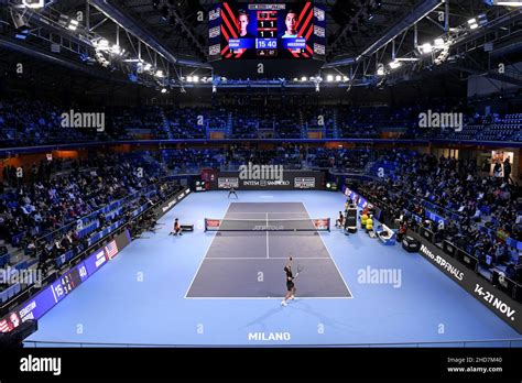 Tennis Match Of The Next Gen Atp Finals At The Indoor Tennis Court Of