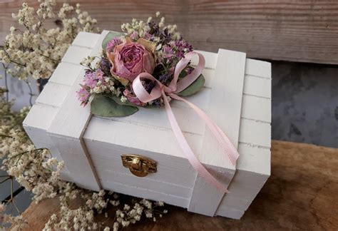 Ringbox Mille Fleurs Holzbox Eckig Ringkissen Ringhalter Zur Hochzeit