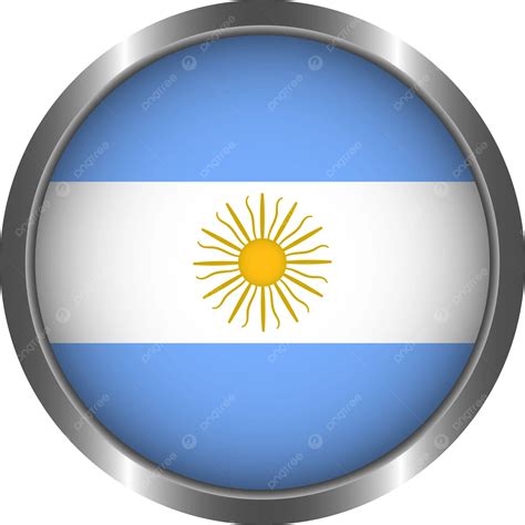 Argentina Round Flag Shining Stroke 3d Vector Argentina Flag