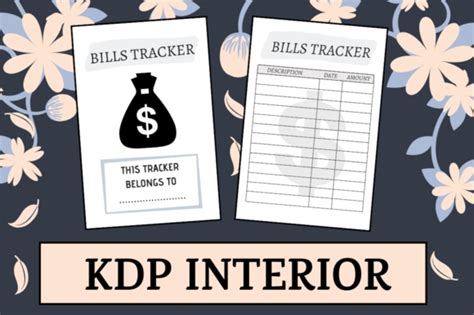 Bills Tracker KDP Interior Graphic By Coco Sway Creative Fabrica