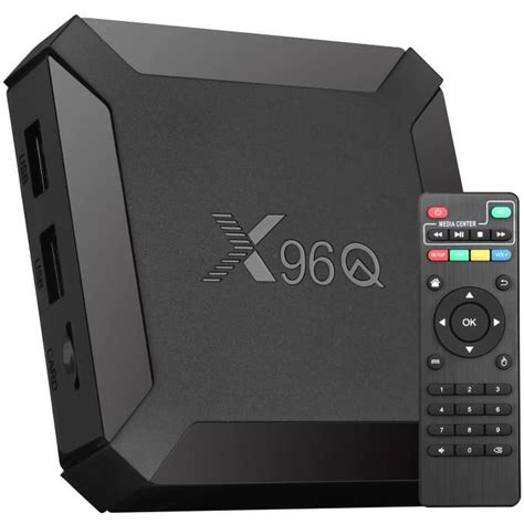 X96Q TV Box Android 10 Lecteur Multimédia H313 Quad Core 4K WiFi 24Ghz