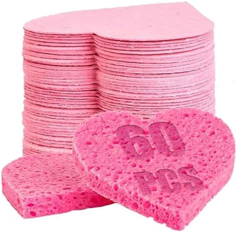 Amazon Pieces Heart Shape Sponges Compressed Natural Sponge