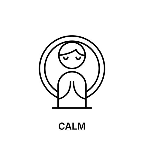 calm, people, life skills vector icon illustration 23197301 Vector Art