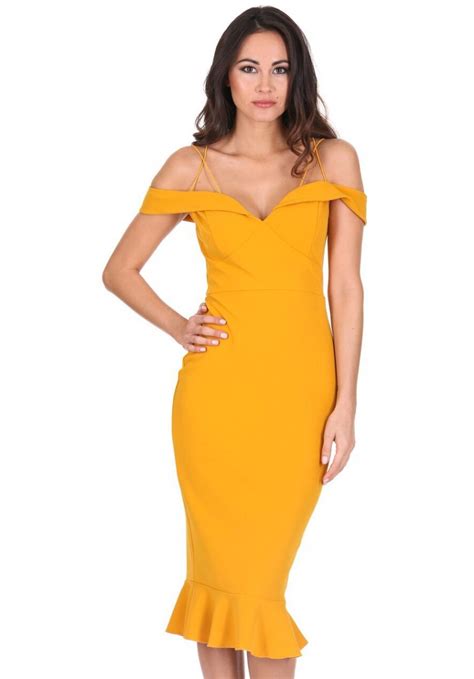 Mustard Yellow Evening Dress Photo 1