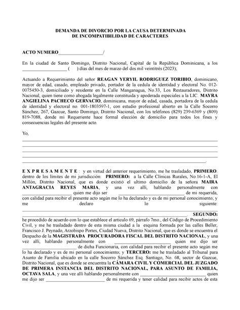 Notificacion Divorcio Reagan Demanda De Divorcio Por La Causa