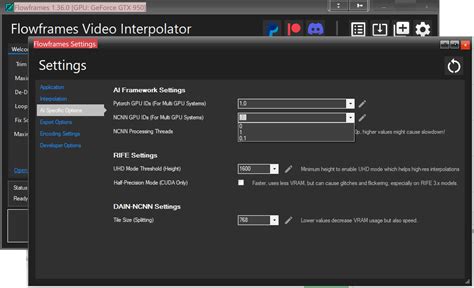 Flowframes sees only one of two PCIe graphics cards, need to use the ...