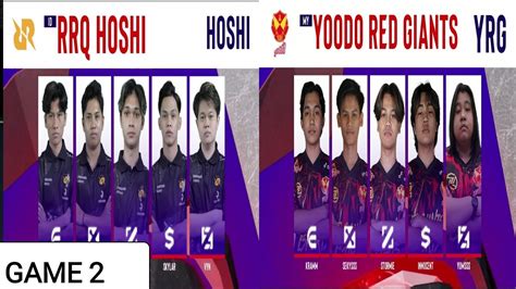 RRQ HOSHI VS YRG GAME 2 SNAPDRAGON CHALLENGE SEASON YouTube