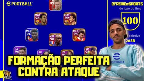 FORMAÇÃO PERFEITA PARA JOGAR NO CONTRA ATAQUE EFOOTBALL MOBILE 2022