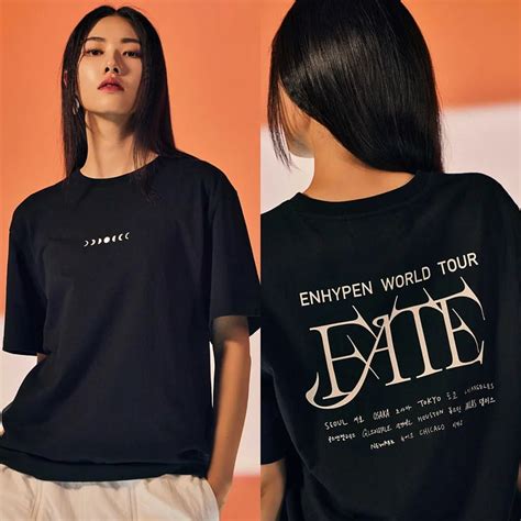 ENHYPEN WORLD TOUR FATE Official Black T Shirt