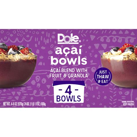 Dole Acai Bowls 6 Oz Delivery Or Pickup Near Me Instacart