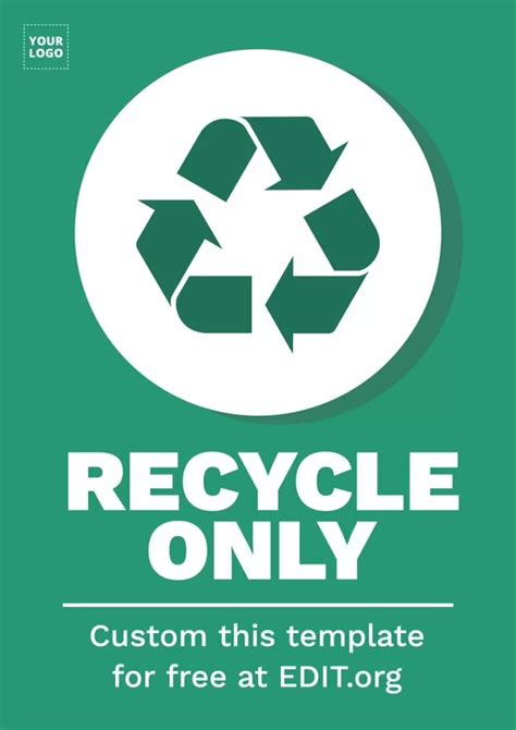 Editable Reduce Reuse And Recycle Posters