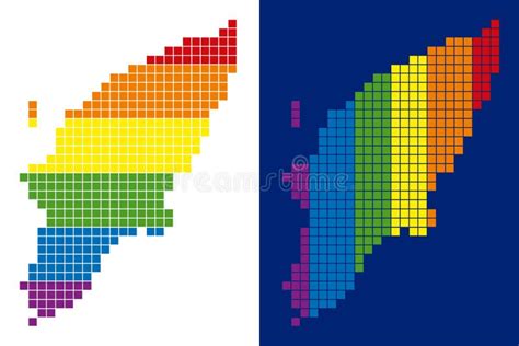 Griego Punteado Pixel Rhodes Island Map Del Espectro Ilustraci N Del