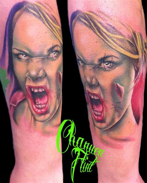 zombie tattoo by Chanuen Flint | Zombie tattoos, Tattoos, Portrait tattoo