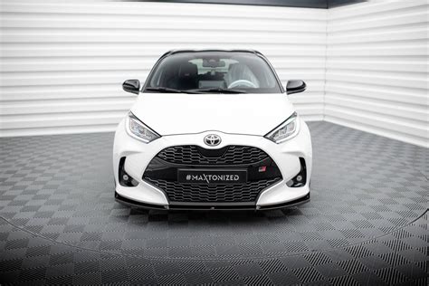 Front Splitter V Toyota Yaris Mk Gloss Black Our Offer Toyota