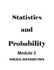 Statistics And Probability Module 2 Pdf Statistics And Probability