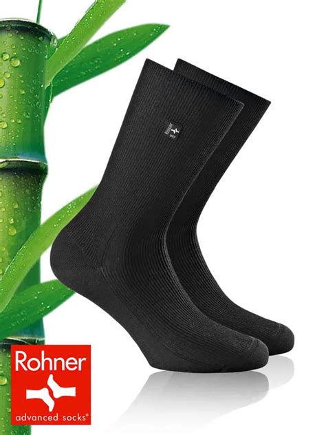 Rohner Platin Bambus Socke Schwarz Socken Underwear Shop