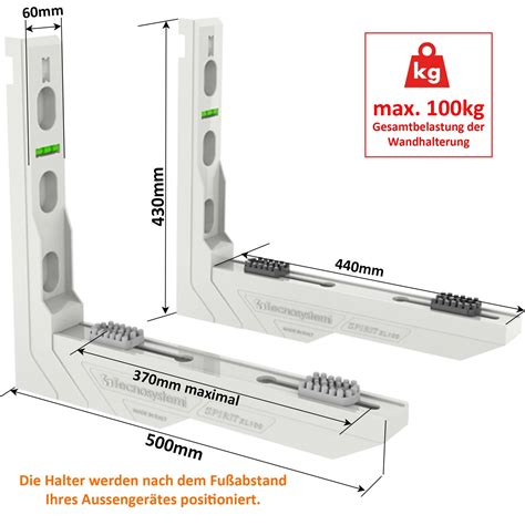 Wandkonsole SPIRIT XL100 PLUS Wandhalterung für Split Klimaanlage Aus