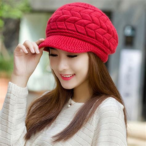 Knitted Loose Beret Winter Warm Baggy Beanie Knit Crochet Hat Slouch