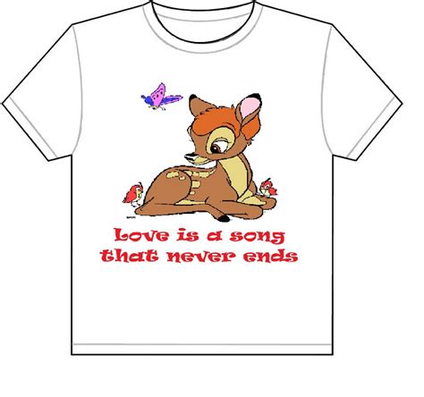 Kids Bambi Love is A Song That Never Ends Infant/toddler/youth - Etsy