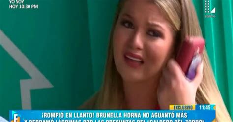 Brunella Horna rompe en llanto fuera de cámaras tras preguntas