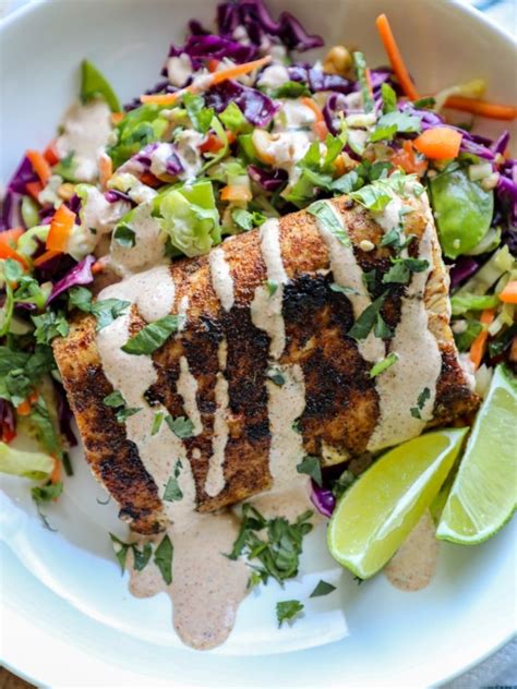 Blackened Mahi Mahi Fish Taco Bowls Bonappeteach