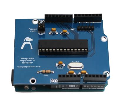 Install a ATmega328 bootloader using an Arduino Shield / Breadboard ...