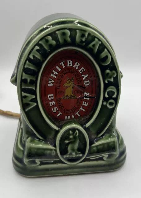 Vintage Ceramic Whitbread Best Bitter Pub Bar Font Headerlight Cover