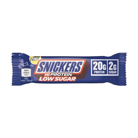 Snickers And Mars Snickers Hi Protein Bar Low Sugar Milk Chocolate 57g