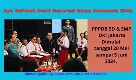 Info PPDB Panduan Lengkap PPDB SD SMP DKI Jakarta 2024 Panduan