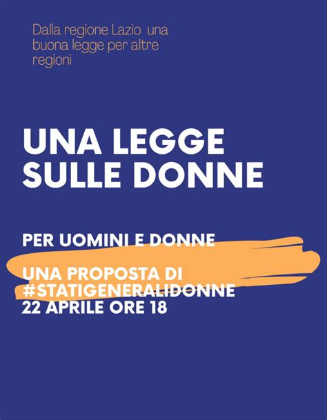 Gioved Aprile Ore Webinar Gli Stati Generali Delle Donne