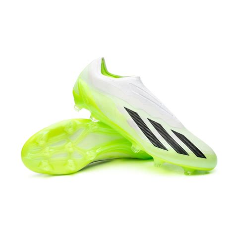 Chuteira Adidas X Crazyfast 1 L FG Ftwr White Core Black Lucid Lemon