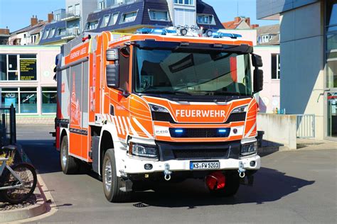 Berufsfeuerwehr Kassel Scania P Rw Kran Am Beim Tag Der