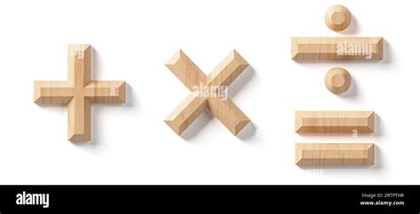 Letters and symbols made of wood. 3d illustration of wooden alphabet ...