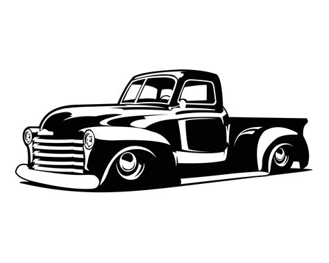 Best classic truck silhouette logo for old truck car industry. vector ...