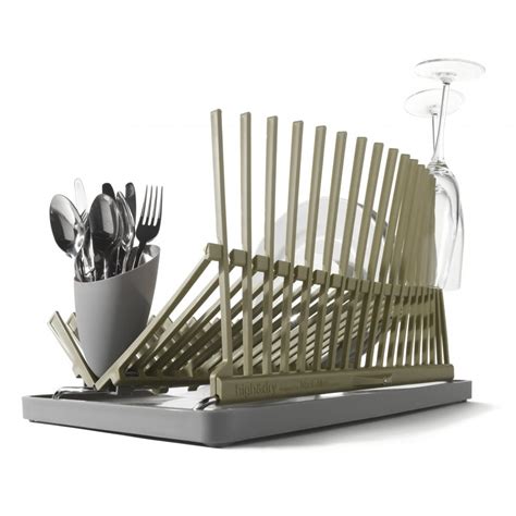 Black Blum High And Dry Dish Rack Sage Folding Dish Drainer