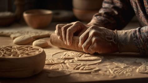 Premium Ai Image A Person Kneading A Dough On A Table