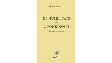 De humilitate O poniznosti nova knjiga prof dr Ivice Raguža