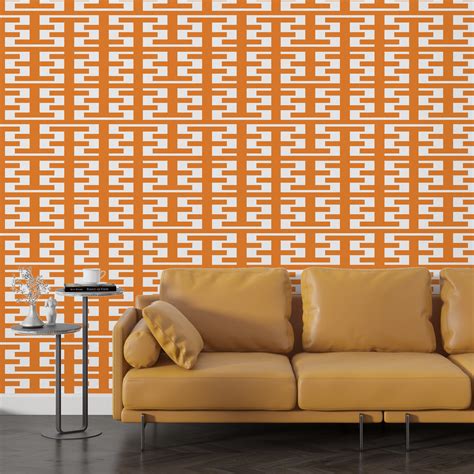 Retro Tower Orange Peel & Stick Wallpaper-vinyl Embossed Canvas Texture ...