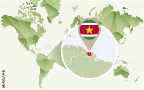 Infographic Para O Suriname Mapa Detalhado Do Suriname Bandeira