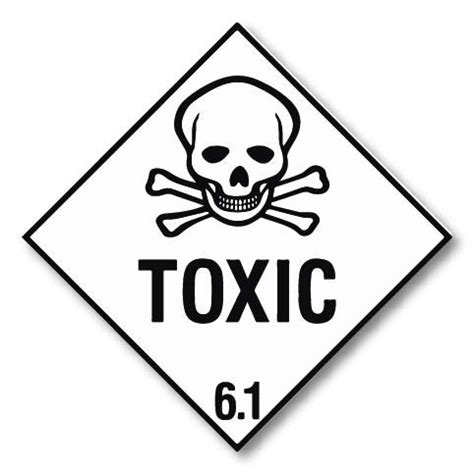 Toxic Safety Label X Mm