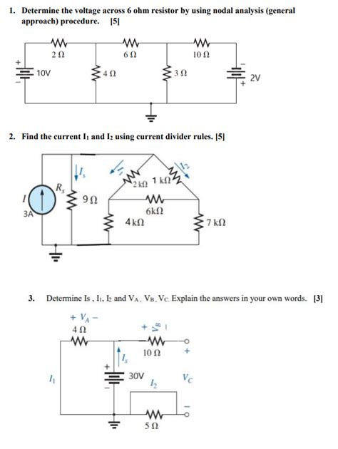 Solved 1. Determine the voltage across 6 ohm resistor by | Chegg.com