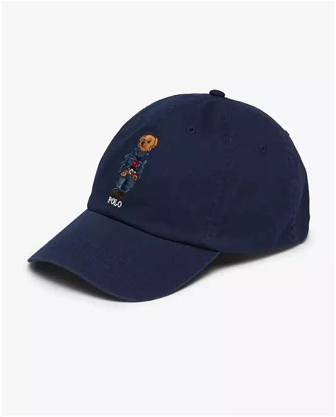 M Ska Granatowa Czapka Z Daszkiem I Misiem Od Marki Polo Ralph Lauren