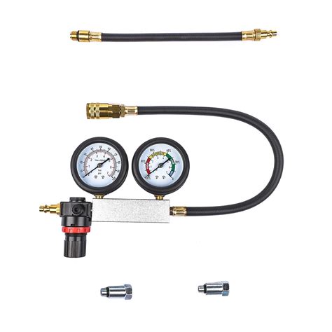 Handor Cylinder Leak Down Tester Kit Dual Pressure Gauges Engine