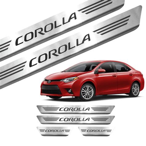 Kit Soleira Toyota Novo Corolla 2018 Porta Aço Inox Escova