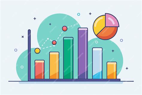 Premium Vector A Bar Graph Showing Data Trends With A Pie Chart Overlaid For Comparison And