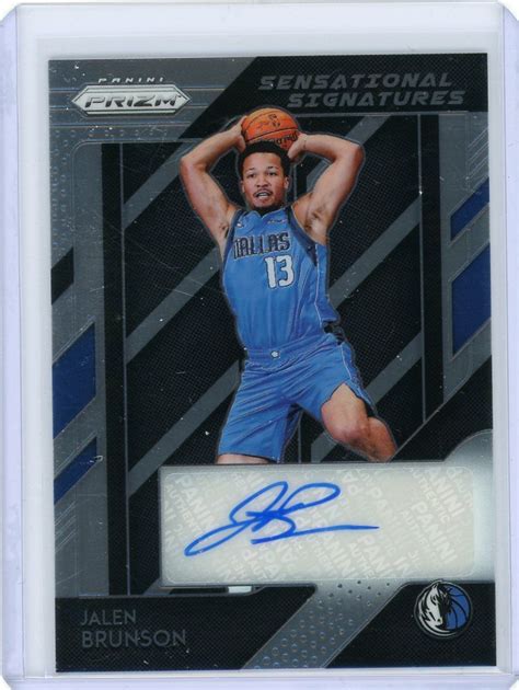 2018 19 Panini Prizm Sensational Signatures SS JBR Jalen Brunson AU