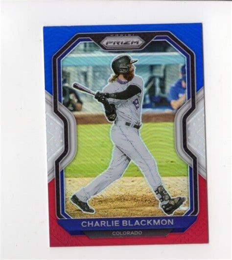 2021 Prizm Baseball Charlie Blackmon 150 Red White Blue Prizm Colorado