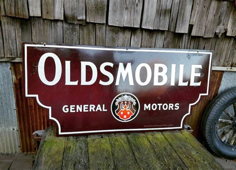 Rare Original Oldsmobile General Motors Porcelain Sign Porcelain